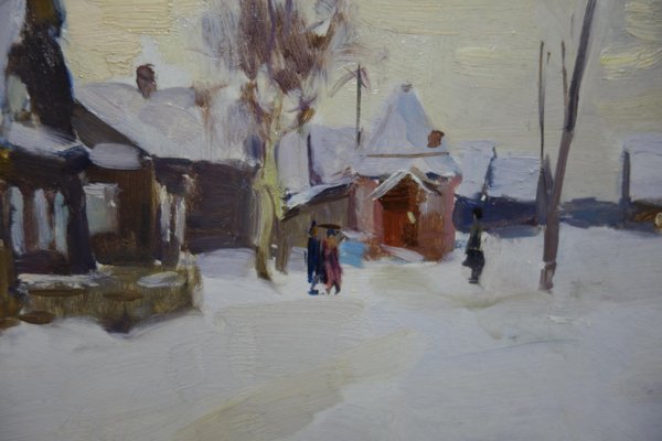 Boris Lavrenko, Village in the Snow, 1974-QUE-944104