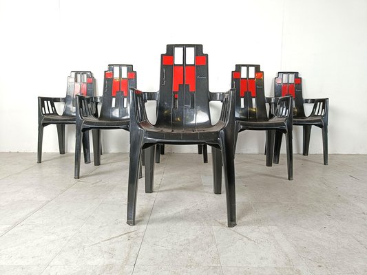 Boston Chairs by Pierre Paulin for Henry Massonnet, 1988, Set of 6-IRH-1807444