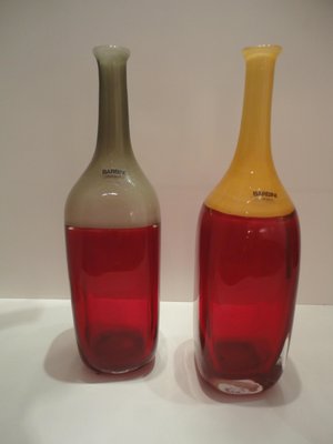 Bottle Vases by Alfredo Barbini for Barbini Murano, 1970s, Set of 2-VIB-694789