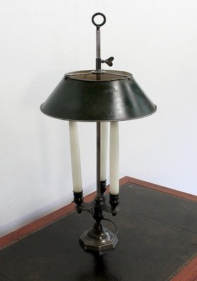 Bouillotte Style Lamp in Bronze, Early 20th Century-RVK-1016316