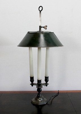 Bouillotte Style Lamp in Bronze, Early 20th Century-RVK-1016316