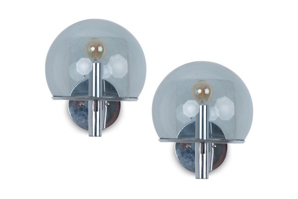 Boule-Shaped Wall Lights by Gaetano Sciolari, 1970s, Set of 2-CEJ-1823135