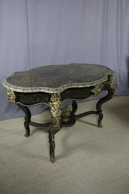 Boulle XIX Black Side Table-WSV-1405592