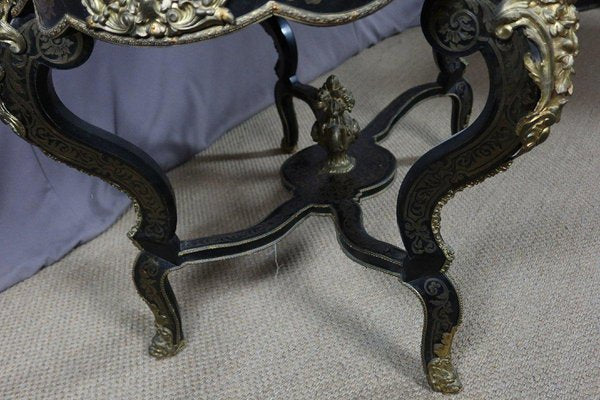 Boulle XIX Black Side Table-WSV-1405592