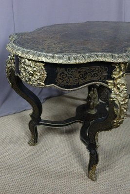 Boulle XIX Black Side Table-WSV-1405592