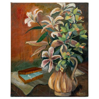 Bouquet of Flowers, 20th Century, Oil on Canvas-WFS-934988