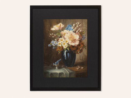 Bouquet, Oil on Plate, Framed-GPP-1048569