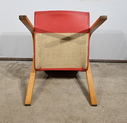 Bow Wood Armchair attributed to Hugues Steiner, 1950s-RVK-1762889