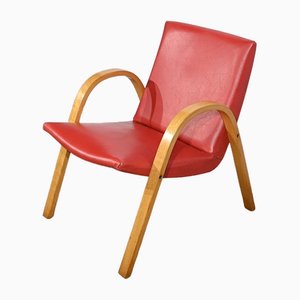 Bow Wood Armchair attributed to Hugues Steiner, 1950s-RVK-1762889