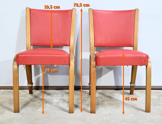 Bow Wood Chairsby H. Steiner, 1950s, Set of 2-RVK-1700976