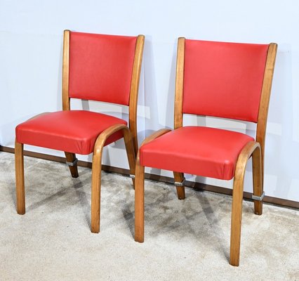 Bow Wood Chairsby H. Steiner, 1950s, Set of 2-RVK-1700976