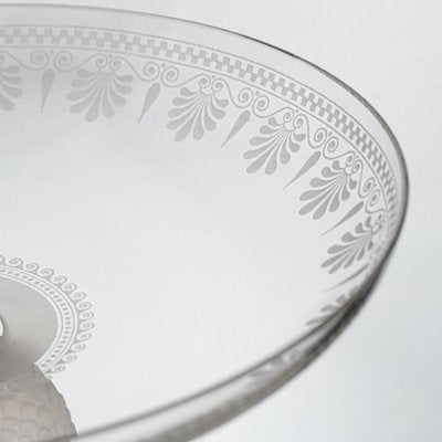 Bowl and Vase with Etched Decoration from Baccarat, 1920, Set of 2-VDW-2044212