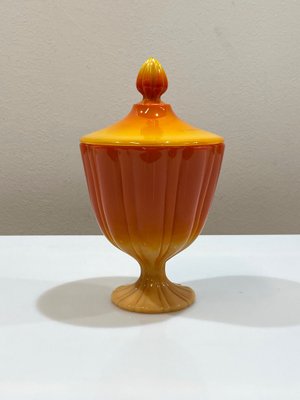 Bowl or Vase with Opal Glass Lid, 1940s-NPC-1166522