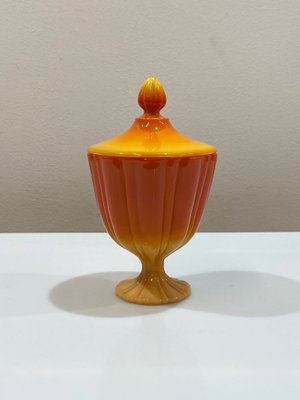 Bowl or Vase with Opal Glass Lid, 1940s-NPC-1166522