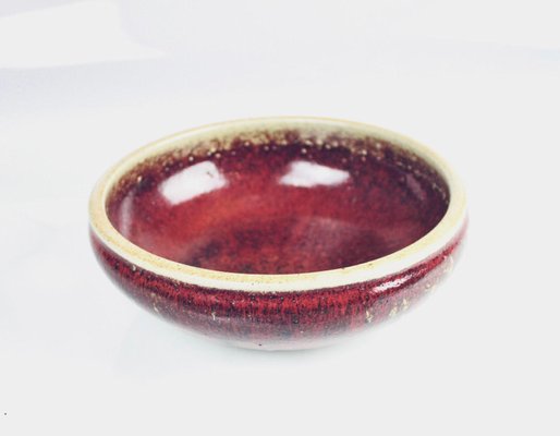 Bowl with Sangue De Boeuf Glaze by Henning Nilsson for Höganäs-HYQ-1226055