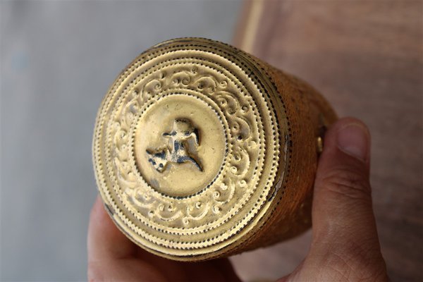 Box in Black Chinese Lacquer and 24 KT Gold, 1930s-EH-1702313