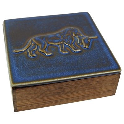 Box in Rosewood & Ceramic, 1960s-UY-1420987