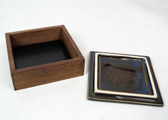 Box in Rosewood & Ceramic, 1960s-UY-1420987