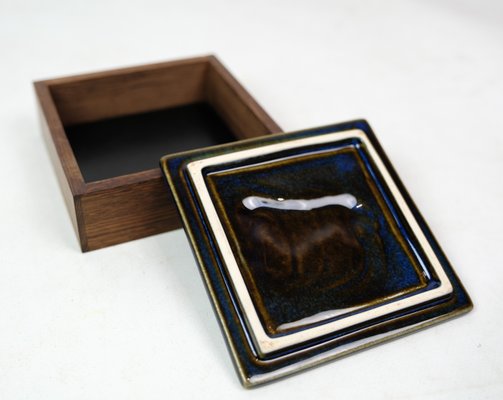 Box in Rosewood & Ceramic, 1960s-UY-1420987