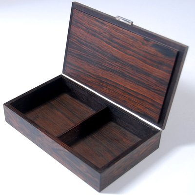 Box in Rosewood Inlaid with Silver by Hans Hansen, Mid-20th Century-GIW-935937