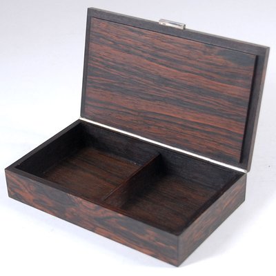 Box in Rosewood Inlaid with Silver by Hans Hansen, Mid-20th Century-GIW-935937