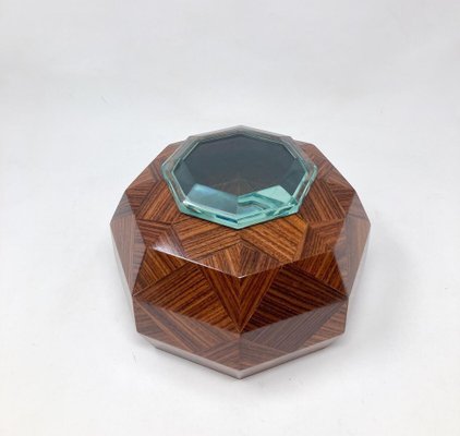 Box in Wood and Glass from Fontana Arte, 1940s-FGA-1770724