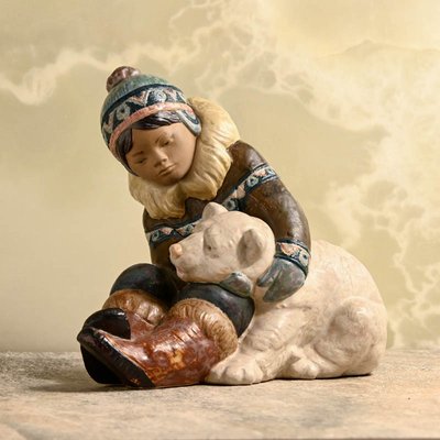 Boy Playing with Bear Cub from Lladro, 1978-LTZ-2020306