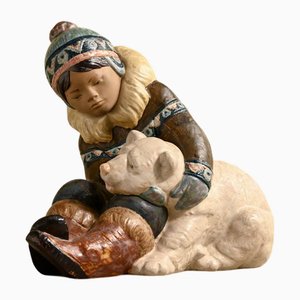 Boy Playing with Bear Cub from Lladro, 1978-LTZ-2020306