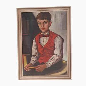 Boy with Bow Tie Oil Painting, 1957-QDP-772162