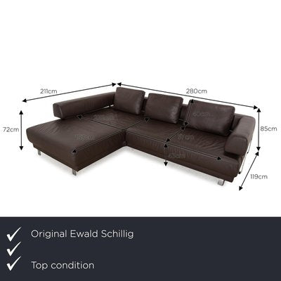 Brand Face Leather Corner Sofa from Ewald Schillig-RQW-2016697