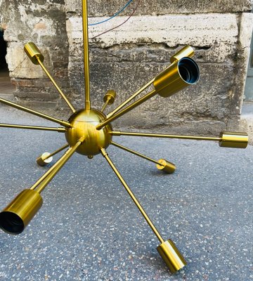 Brass 12-Light Sputnik Lamp, 1970s-NUO-1001677