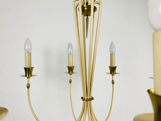 Brass 8-Arm Sputnik Chandelier from Vereinigte Werkstätte, 1960s-PUK-889448