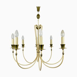 Brass 8-Arm Sputnik Chandelier from Vereinigte Werkstätte, 1960s-PUK-889448