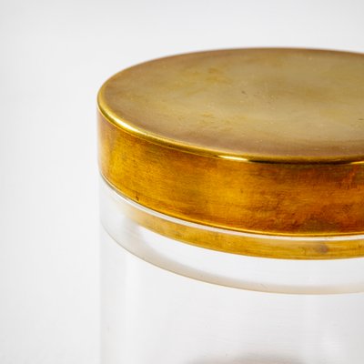 Brass & Acrylic Jar by Gabriella Crespi for Chavella Crespima, 1970s-FWM-1179106