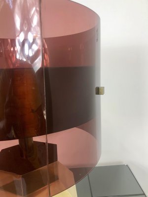 Brass & Acrylic Table Lamp, Italy, 1970s-LYQ-1171789