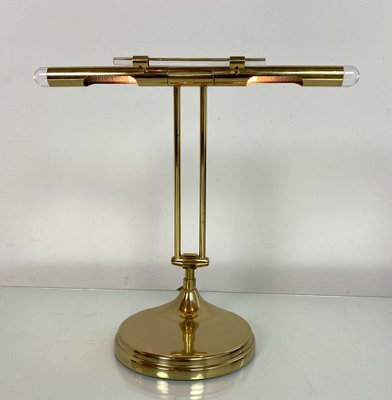 Brass and Acrylic Glass Desk Lamp, 1980s-WZZ-1406661