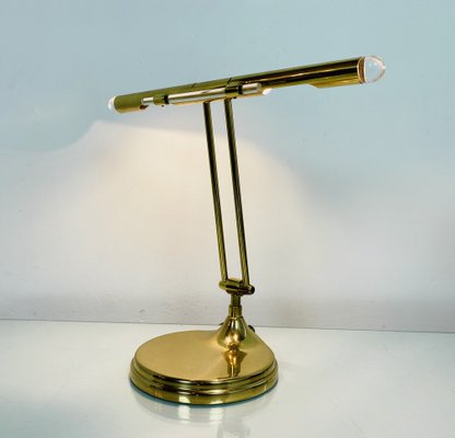 Brass and Acrylic Glass Desk Lamp, 1980s-WZZ-1406661