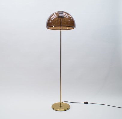 Brass and Acrylic Glass Floor Lamp, 1970s-KQB-618779