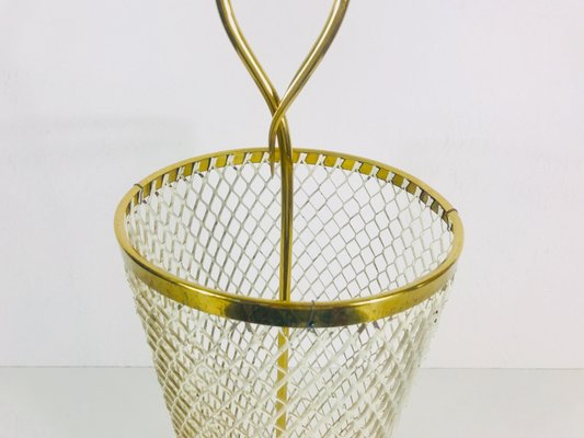 Brass and Aluminium Umbrella Stand from Vereinigte Werkstätten Collection, 1960s-PUK-555427