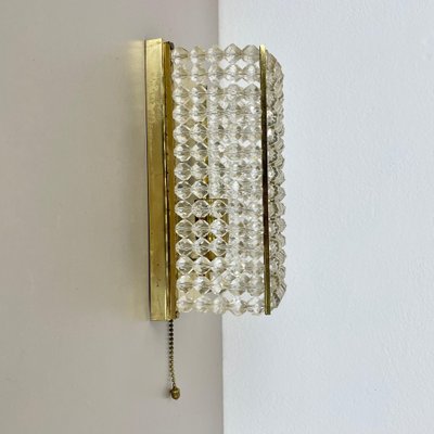 Brass and Aryl Glass Wall Light Sconce by Emil Stejnar, 1950s-QZ-1819697