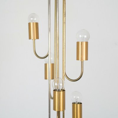 Brass and Brass 6-Light Chandelier Lantern from Lamtern Milano, 1970s-ZLY-778142