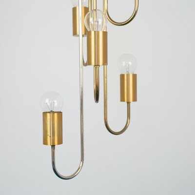 Brass and Brass 6-Light Chandelier Lantern from Lamtern Milano, 1970s-ZLY-778142