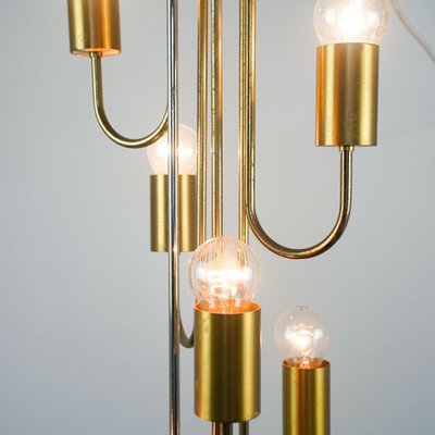 Brass and Brass 6-Light Chandelier Lantern from Lamtern Milano, 1970s-ZLY-778142