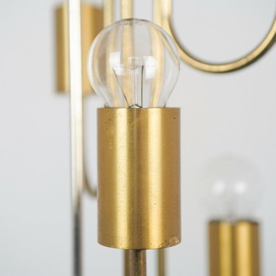 Brass and Brass 6-Light Chandelier Lantern from Lamtern Milano, 1970s-ZLY-778142