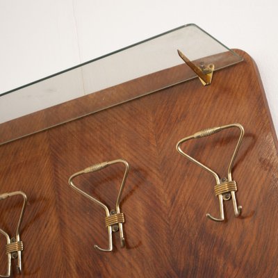 Brass and Briarwood Coat Stand in the style of Giò Ponti, 1950s-JQO-1383925