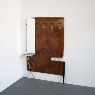 Brass and Briarwood Coat Stand in the style of Giò Ponti, 1950s-JQO-1383925