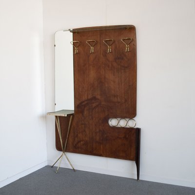 Brass and Briarwood Coat Stand in the style of Giò Ponti, 1950s-JQO-1383925