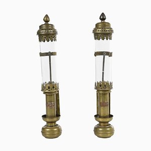 Brass and Copper Lanterns, Set of 2-NQ-1350714