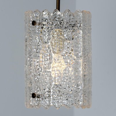 Brass and Crystal Glass Pendant attributed to Carl Fagerlund for Orrefors, Sweden, 1960-VDW-2044192