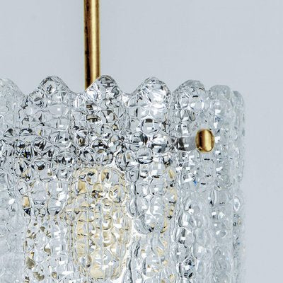 Brass and Crystal Glass Pendant attributed to Carl Fagerlund for Orrefors, Sweden, 1960s-VDW-2034117